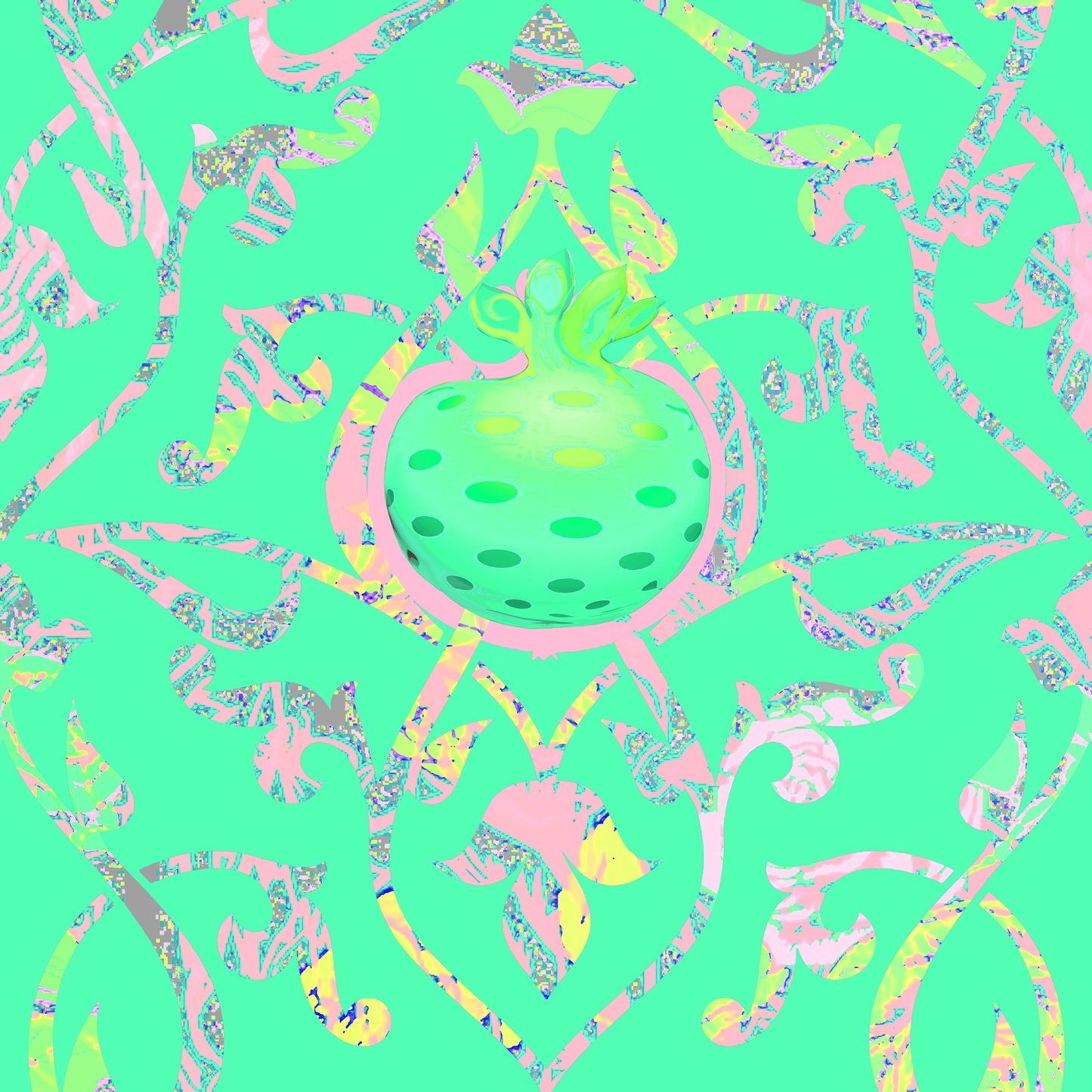 Pomegranates Forever 7 - Mint Green