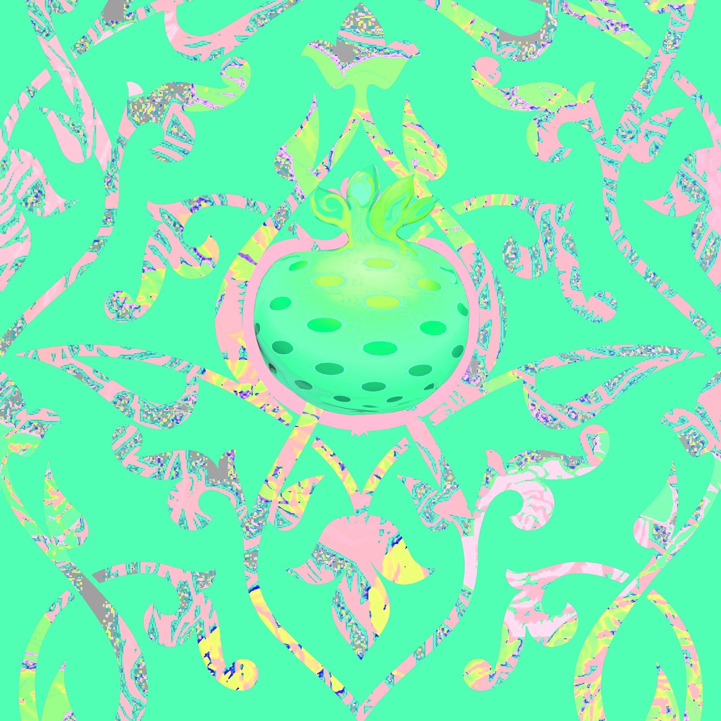 Pomegranates Forever 7 - Mint Green