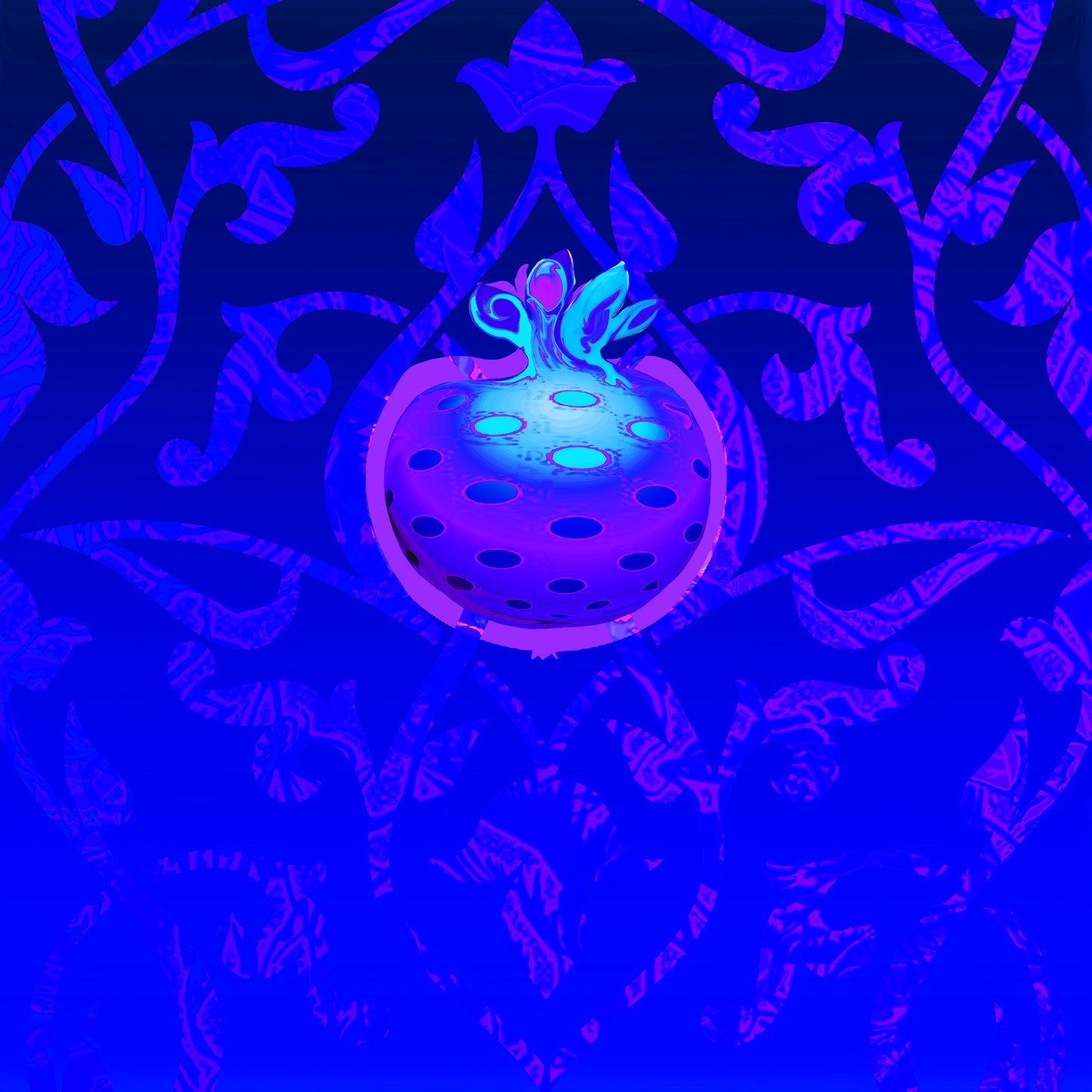 Pomegranates Forever 9 - Blue Radiant